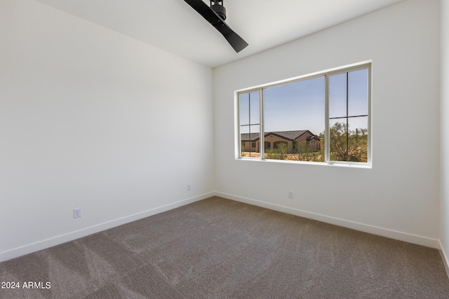 unfurnished room with carpet flooring