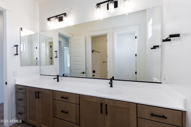 bathroom featuring double sink vanity