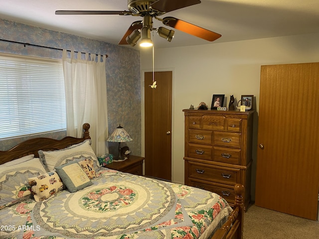 6637 E Culver St, Scottsdale, AZ 85257 - carpeted bedroom featuring a ceiling fan