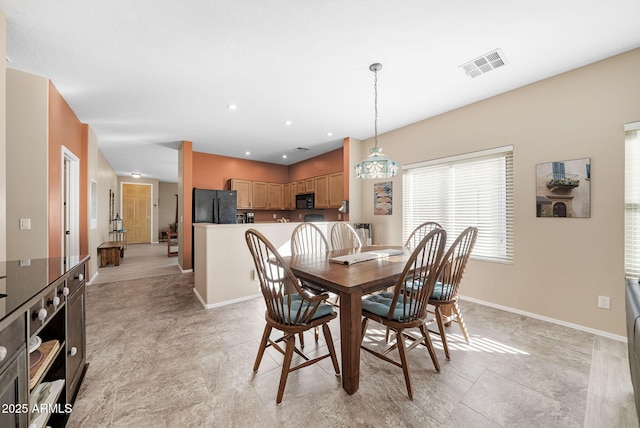 view of dining room