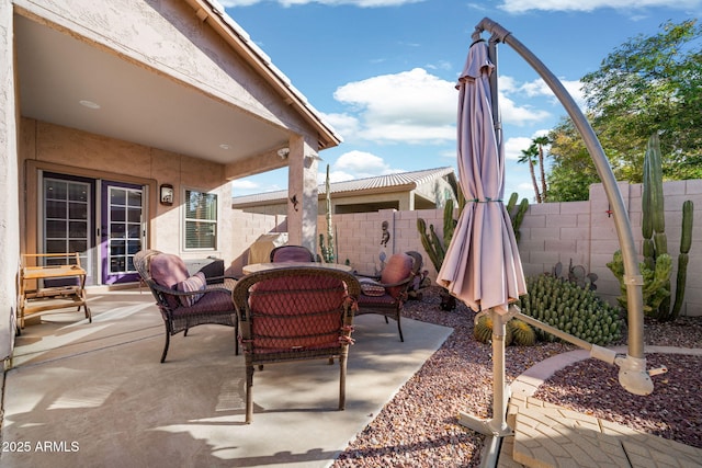 view of patio / terrace with french doors