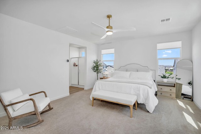 3592 W Cobalt Ct, San Tan Valley, AZ 85144 - carpeted bedroom featuring multiple windows, baseboards, and a ceiling fan