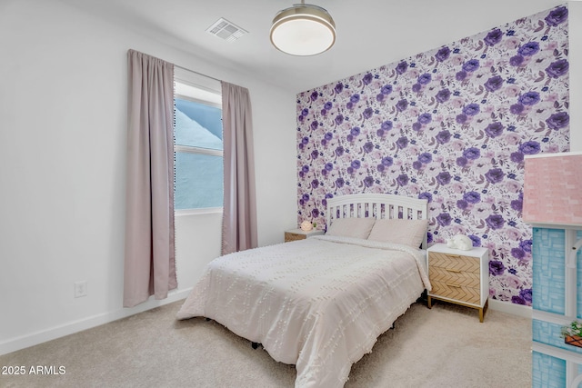 3592 W Cobalt Ct, San Tan Valley, AZ 85144 - bedroom with carpet flooring, baseboards, and wallpapered walls