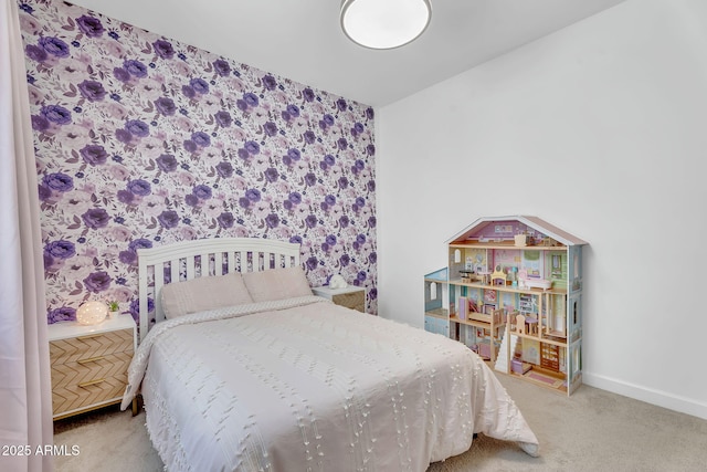 3592 W Cobalt Ct, San Tan Valley, AZ 85144 - bedroom featuring carpet floors, wallpapered walls, and baseboards
