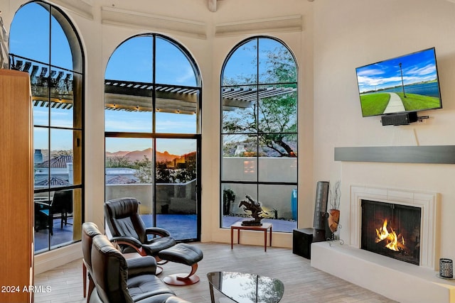 interior space featuring light hardwood / wood-style floors