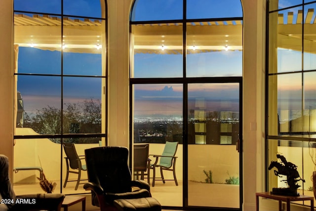 view of sunroom