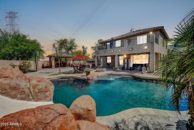 11965 W Monte Vista Rd, Avondale, AZ 85392 - view of pool with a gazebo and a patio area