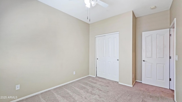 23853 W Hammond Ln, Buckeye, AZ 85326 - unfurnished bedroom with carpet flooring, a closet, and a ceiling fan