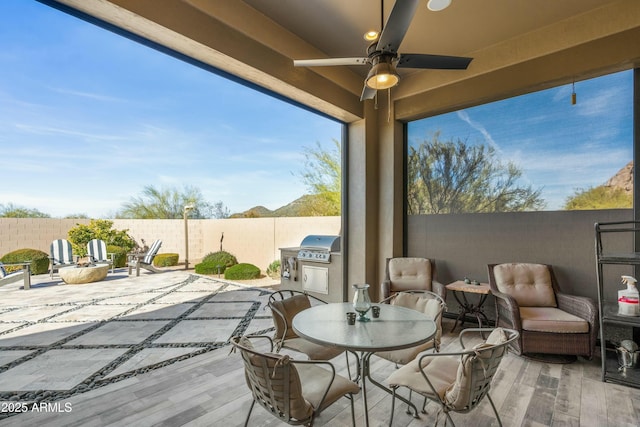 view of sunroom
