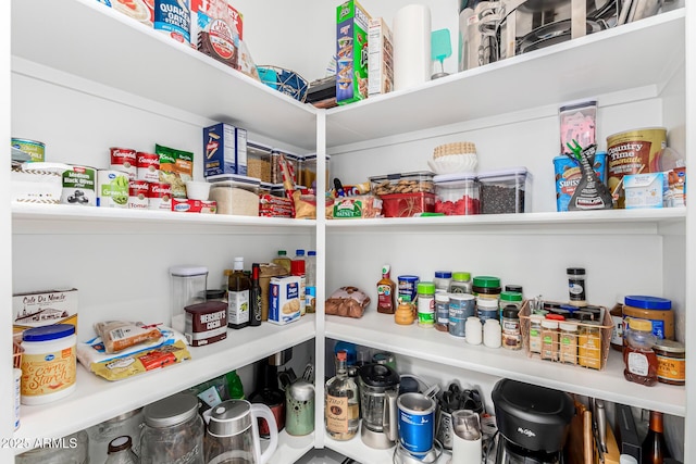 view of pantry