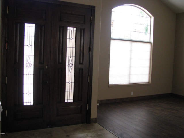 entrance foyer featuring hardwood / wood-style flooring