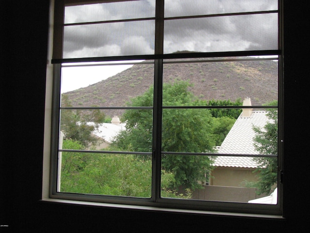 room details with a mountain view