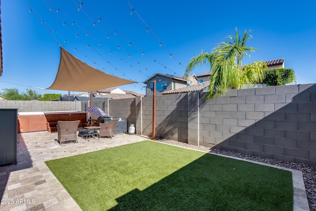 12211 W Hide Trl, Peoria, AZ 85383 - fenced backyard featuring a patio area