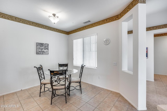 view of dining area