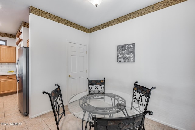 view of tiled dining room