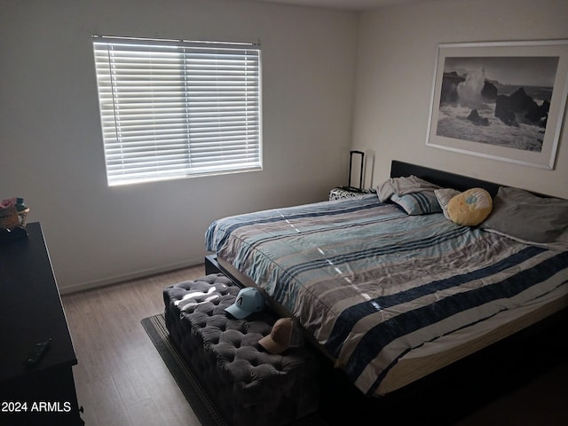 bedroom featuring light hardwood / wood-style flooring