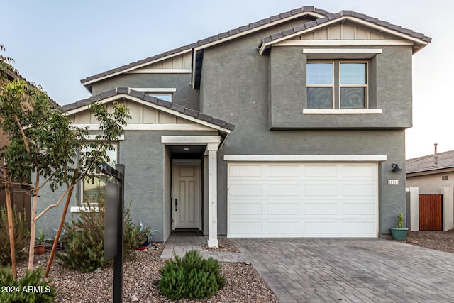 view of front of home featuring a garage