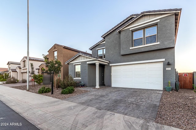 front facade featuring a garage