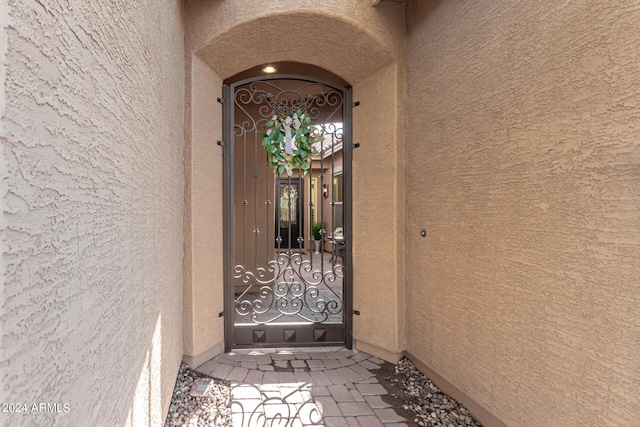 view of doorway to property