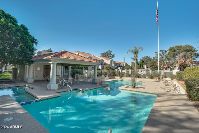 view of pool with a patio