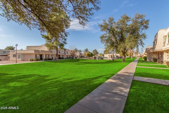 view of community with a yard