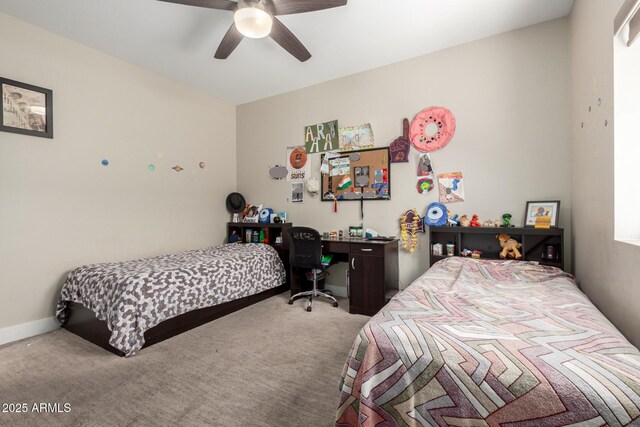 1005 E Weldon Ave, Phoenix, AZ 85014 - bedroom featuring carpet and a ceiling fan