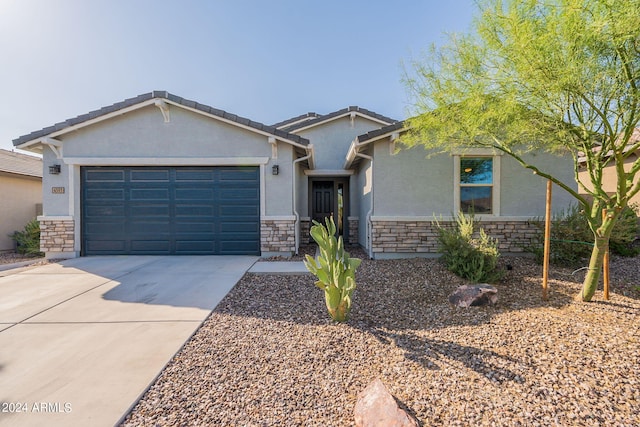 craftsman inspired home featuring a garage