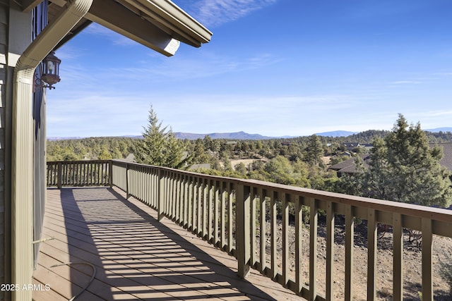 balcony with a mountain view