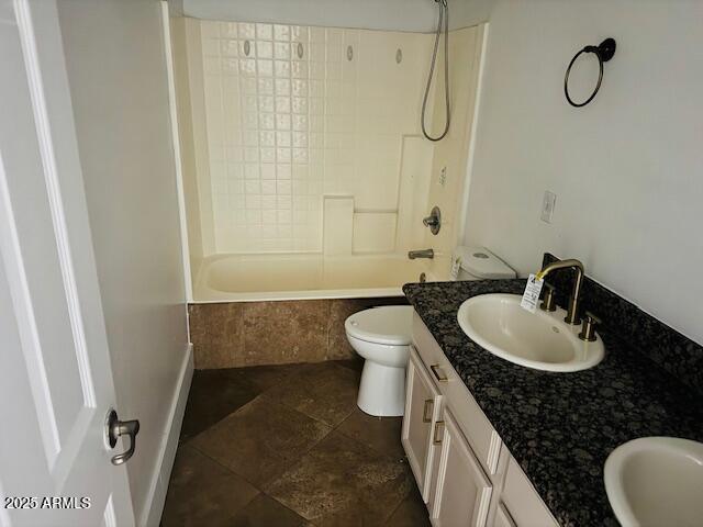 3502 W Belle Ave, San Tan Valley, AZ 85144 - full bath featuring toilet, double vanity, and shower / bathtub combination