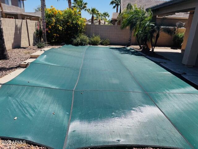 3502 W Belle Ave, San Tan Valley, AZ 85144 - view of swimming pool featuring a fenced backyard and a patio area