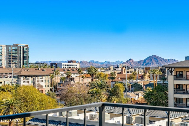 exterior space with a mountain view