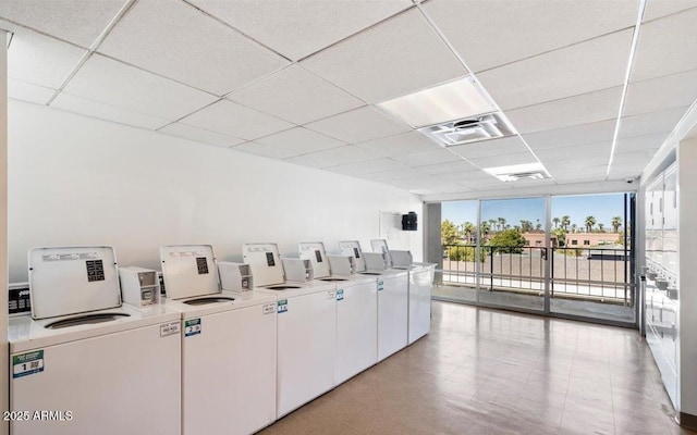 washroom with separate washer and dryer