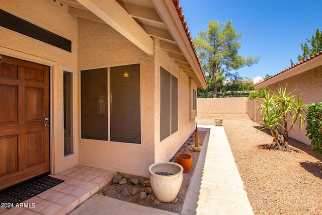 view of doorway to property