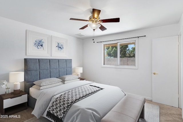 1215 E Geneva Dr, Tempe, AZ 85282 - bedroom with carpet and ceiling fan