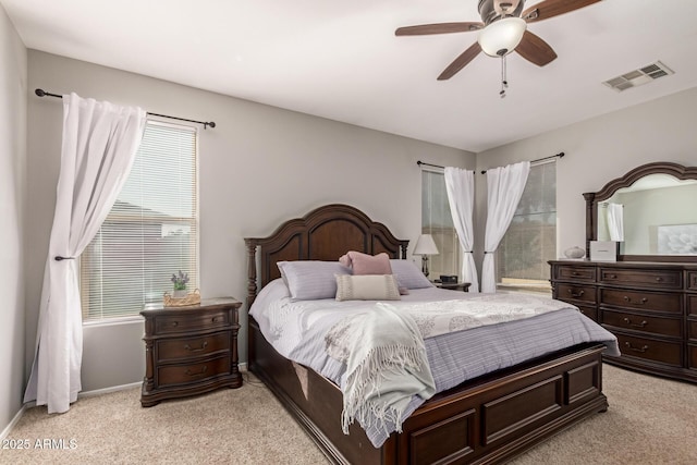 3532 W Mesquite Ave, San Tan Valley, AZ 85144 - bedroom featuring light carpet and a ceiling fan