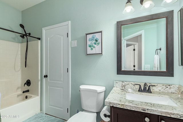 3532 W Mesquite Ave, San Tan Valley, AZ 85144 - bathroom featuring vanity and washtub / shower combination