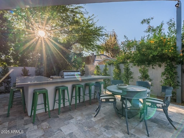 4748 E Redfield Rd, Phoenix, AZ 85032 - fenced backyard with grilling area and a patio area