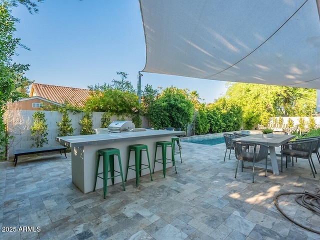 4748 E Redfield Rd, Phoenix, AZ 85032 - fenced backyard featuring a patio area and outdoor dining space