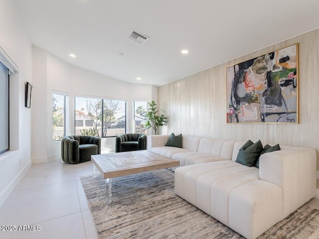 4748 E Redfield Rd, Phoenix, AZ 85032 - living area featuring recessed lighting, tile patterned flooring, and baseboards