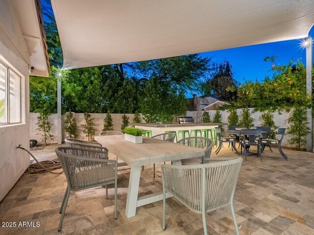 4748 E Redfield Rd, Phoenix, AZ 85032 - fenced backyard featuring outdoor dining area and a patio area