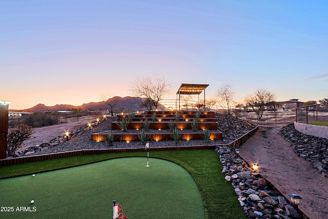 view of home's community featuring a mountain view