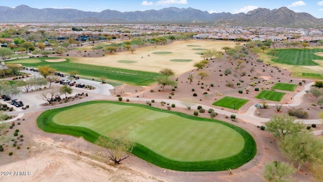 bird's eye view featuring a mountain view