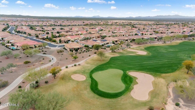 bird's eye view featuring a mountain view