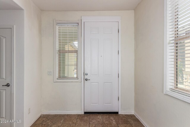 foyer with plenty of natural light