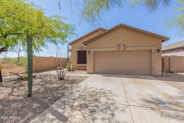 view of front of home featuring a garage