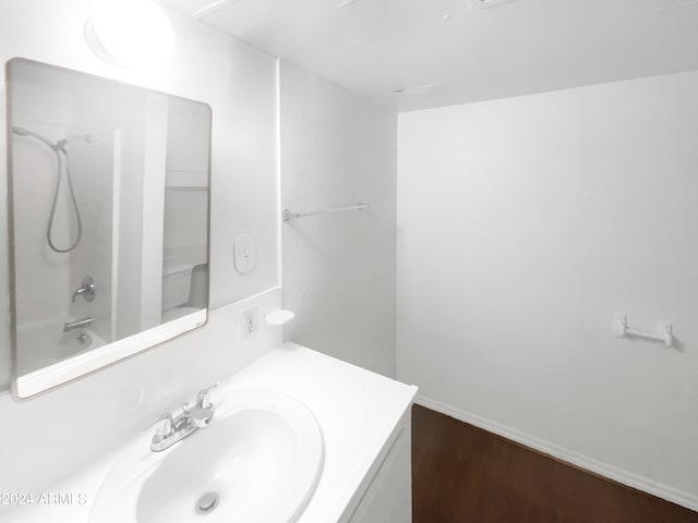 bathroom with  shower combination and vanity