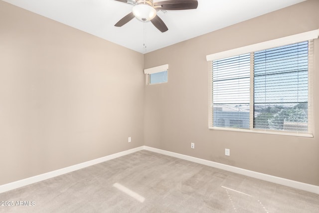 36145 N Desert Tea Dr, Queen Creek, AZ 85140 - unfurnished room featuring ceiling fan, baseboards, and light carpet
