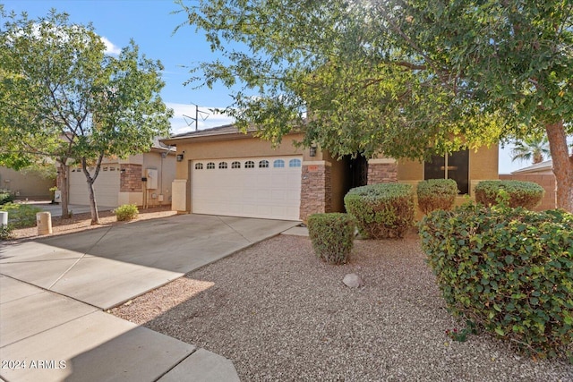 view of front of house featuring a garage