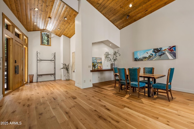 2096 William Palmer, Flagstaff, AZ 86005 - interior space with baseboards, recessed lighting, wood ceiling, and hardwood / wood-style floors