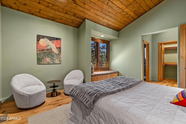 2096 William Palmer, Flagstaff, AZ 86005 - bedroom with baseboards, wooden ceiling, and lofted ceiling